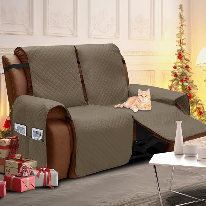 XINEAGE Water Resistant Recliner Cover, 2 Seat Loveseat Covers - Image 2