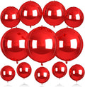 12Pcs Red Round Balloons Foil, Big Metallic Red Foil Balloons Helium by BIAPIAN