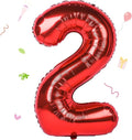 40 inch Number Balloon 0-9 Red Large Number 2 Balloons, Digital Balloons by Smlpuame