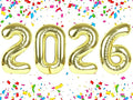 2026 Gold Foil Balloons 40 Inch, Aluminum Foil Balloons 2026 by Upgesy