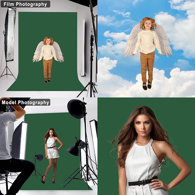 Dark Green Photography Backdrop - Image 4
