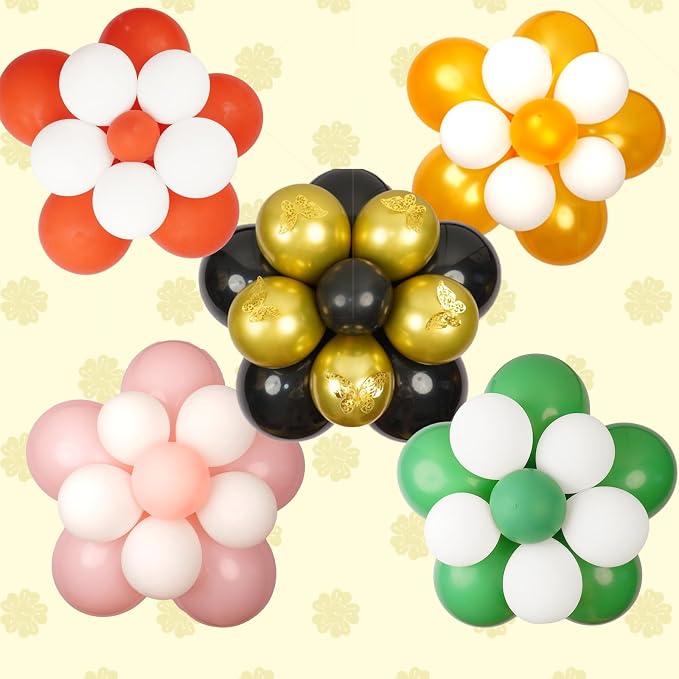 8Pcs Balloon Flower Clips Double Layer Plum Blossom Party Decor | Reusable - Image 4