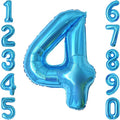 Light Blue Number 4 Balloon 40 Inch, Foil Numeral by Unknown