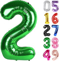 Green Number 2 Balloon 40 Inch, 2nd Birthday Party Decorations Men Women | Foil by IWERP