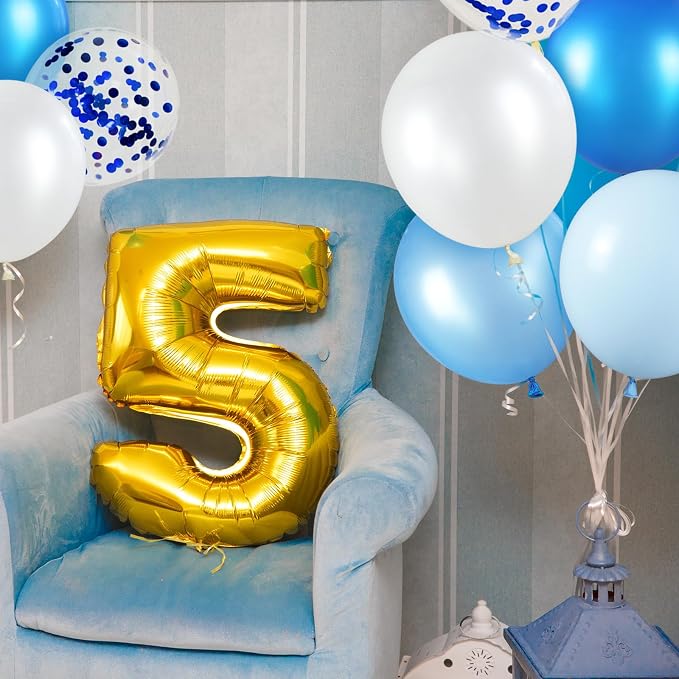 68Pcs Blue and White Balloons Kit 12 Inch, Baby Shower, Graduation Decorations - Image 5