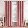 MIULEE Velvet Curtains Blush Pink 52 x 90 Inch Length Set of 2 | Grommet Drapes by MIULEE