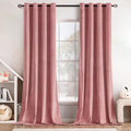 MIULEE Velvet Curtains Blush Pink 52 x 108 Inch Length Set of 2 | Extra Long by MIULEE