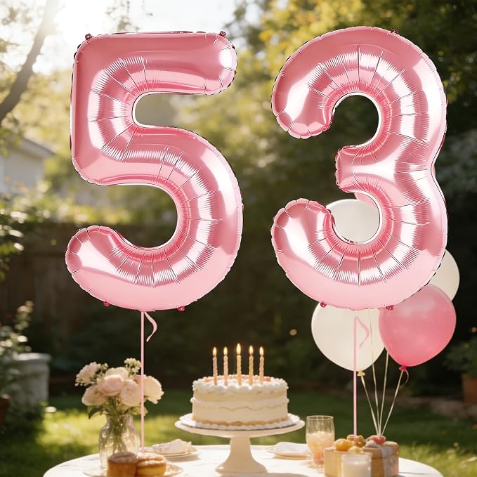 40 Inch Number 53 Balloons for 53rd Birthday Party Decorations, 0-100 Jewelry - Image 3