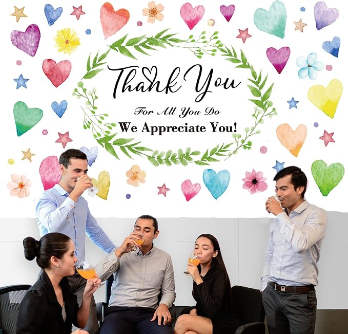 Colorful We Appreciate You Banner Thank You - Image 7