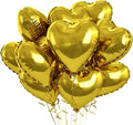 Gold Heart Foil Balloons by BIAPIAN