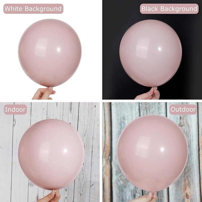 Ouddy Party 129Pcs Dusty Pink Balloons Different Sizes 18 12 10 5 Inch | 6Pcs - Image 4