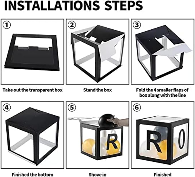 Rose Gold One Boxes for 1st Birthday, One Balloon Box - Image 3