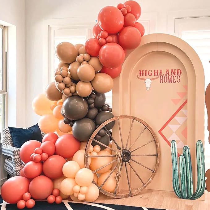 Boho Orange Brown Nude Balloon Arch Kit, Baby Bridal Shower, Wedding Decorations - Image 3