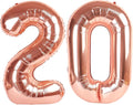 Number Balloon Rose Gold Number 20 by Mluchee