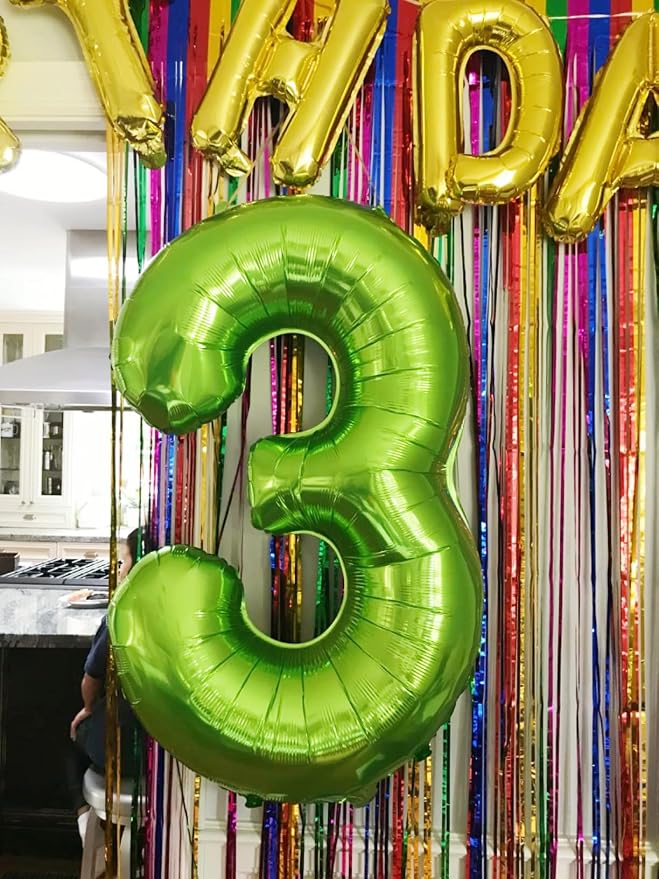 7 Balloon Numbers, 40In Green Balloons - Image 2