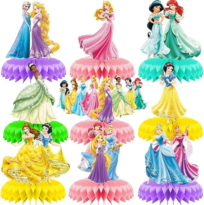 For Disne Princess Birthday Party Supplies, Double Sided Table Decorations by Unknown