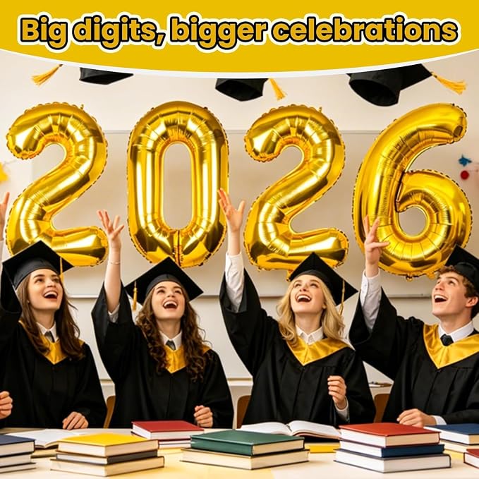 40 Inch Gold Foil Number Balloons - Image 2