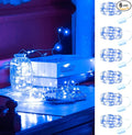 HXWEIYE 6 Pack Blue Fairy Lights Battery Operated, 7ft 20LED Mini Mason Jar Fairy String Lights, Waterproof Firefly Starry Light for DIY Wedding Party Bedroom Patio Christmas Décor