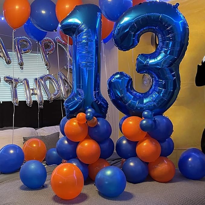 40" Balloon Number 2 Navy Blue, Large Dark Blue Foil Number Balloons Set 0-9 - Image 5