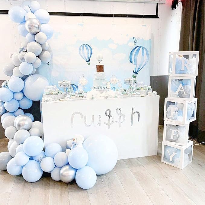 KBZVNAF Pastel Blue Latex Party Balloons 50 Pack 12 inch | Light Blue Helium - Image 7