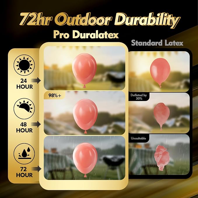 Pro Duralatex Dusty Pink Extra-Thick Balloons100 Pack 12 inch | Rose Pink - Image 3