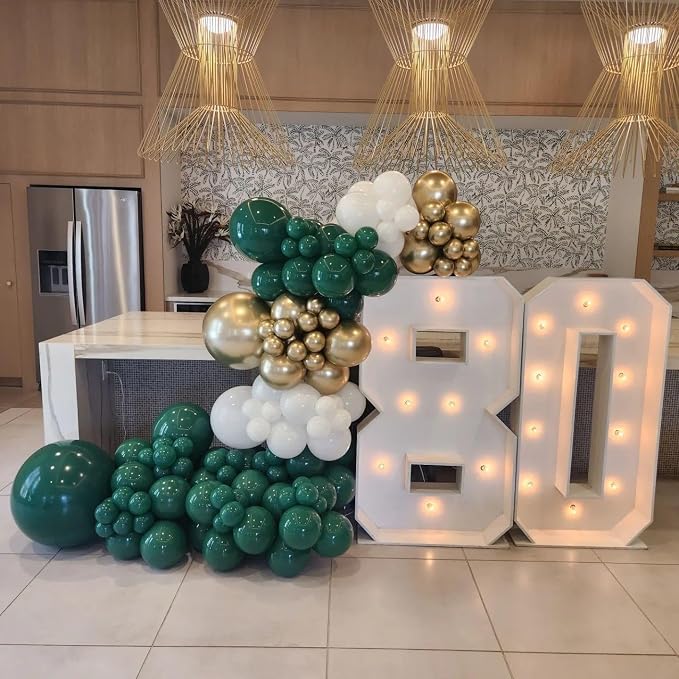Green Balloon Arch Kit, 18 12 10 5 Inch Different Size Balloons - Image 7