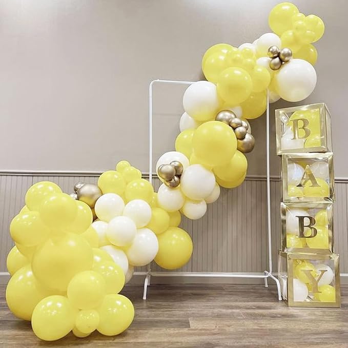Pastel Yellow Balloons Different Sizes 135pcs 18 12 10 5 Inch Light Yellow - Image 4