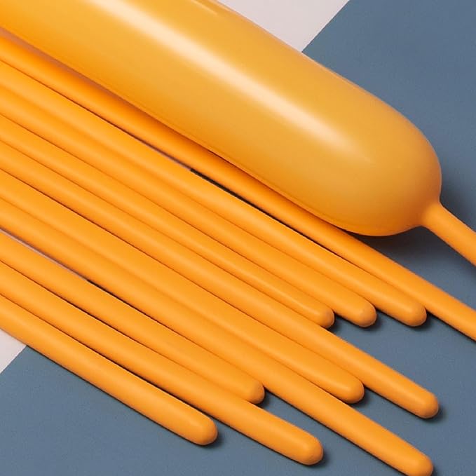 260 Balloons Lemon Yellow, Thickened 100 Pack Long Balloons Twisting Skinny by VHUWE