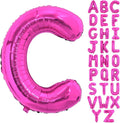 Hot Pink Letter C Balloons, C Letter Balloon 40 Inch Foil C Balloon | Hot Pink by BBPOOL