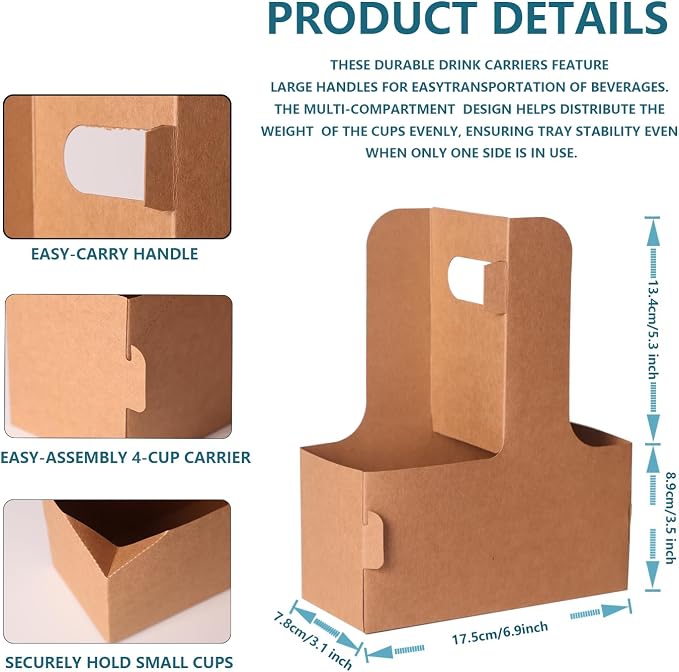100 Pack 2-Cup/4-Cup Drink Carrier - Image 3