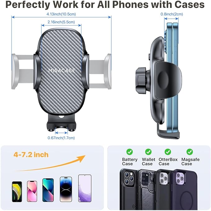 Miracase Long Neck Car Cup Holder Phone Mount Compatible - Image 4
