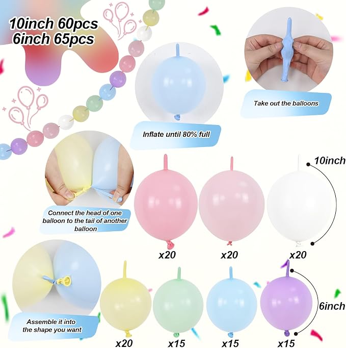 Rainbow Linking Balloons - Image 2