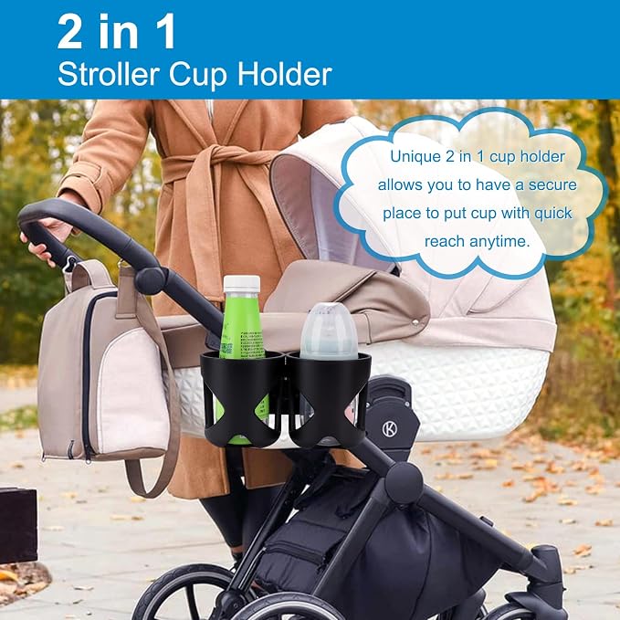 Accmor Stroller Cup Holder, Walker Wheelchair Bike Drinks Holder | Universal - Image 3