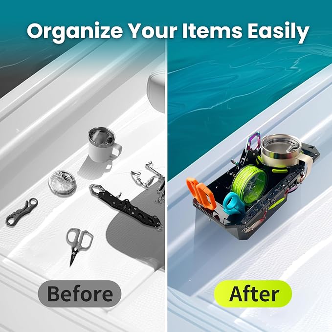 Gocozer Boat Cup Holder with Rubber Tab, Universal Boat Storage Organizer - Image 4