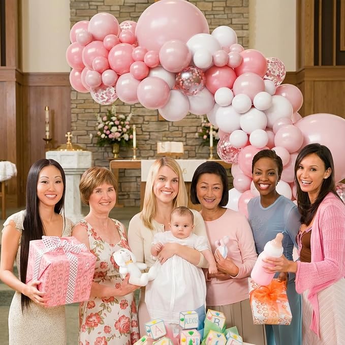 Pink and White Balloons Arch Kit, Baby Shower, Gender Reveal, Birthday - Image 5