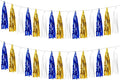 2 Pack Blue White Gold Metallic Tassel Garland by Unknown