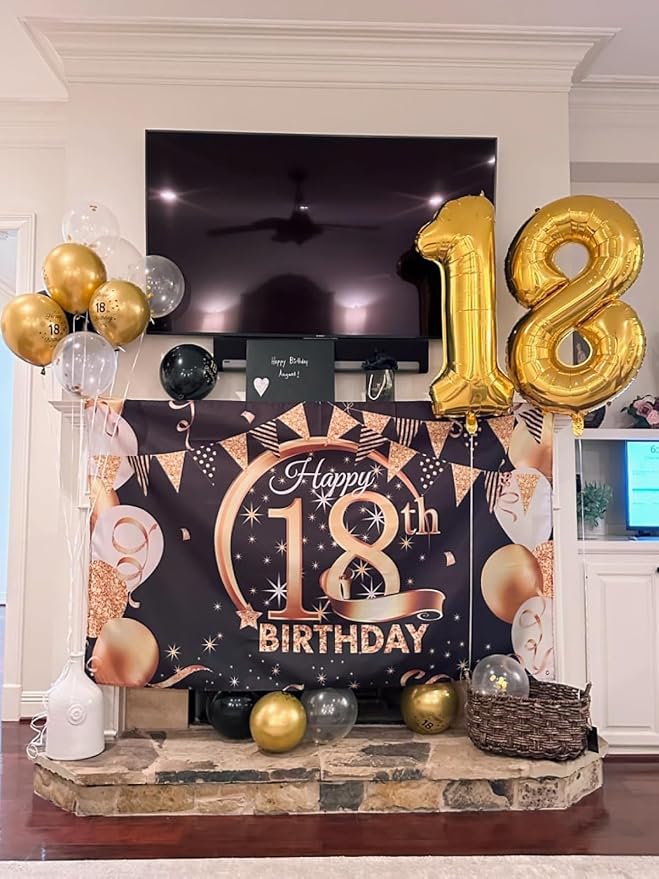 Number 8 Balloon Birthday Decorations, 40In Gold Balloons - Image 3
