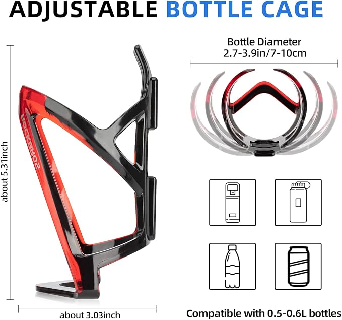 ROCKBROS Bike Water Bottle Holder Ultra-Light Bicycle Bottle Cages - Image 2