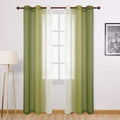 DWCN Olive Green Ombre Sheer Curtains by DWCN