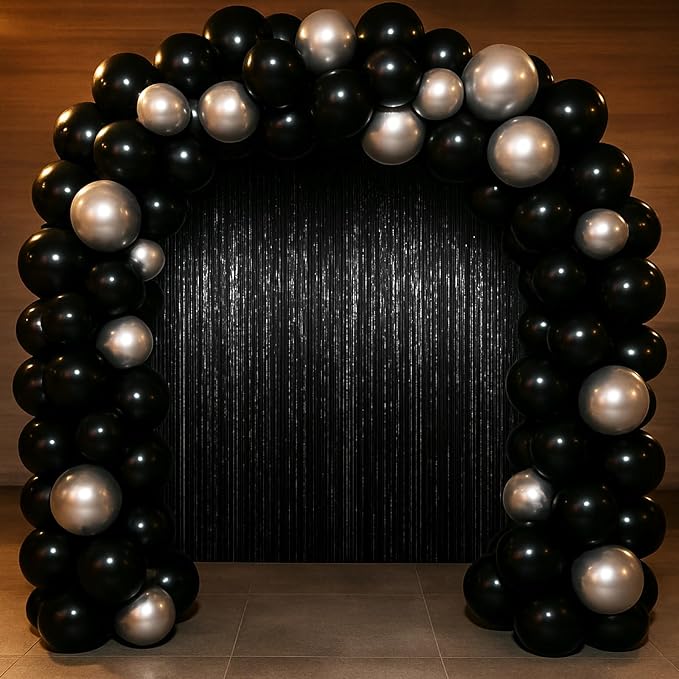 Voircoloria Foil Fringe Backdrop Curtains, Birthday Party Decorations, Baby - Image 6