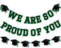 We Are So Proud Of You Banner Graduation Party Decorations Congrats Grad Cap by Unknown