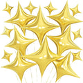 Gold Star Balloons, 26 Inch and 10 Inch Gold Stars Shaped Balloon by BIAPIAN