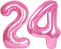 40 Inch Pink Large Number 24 42 Birthday Balloon, Giant Numbers 24 42 Balloons by Upgesy