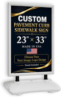 Custom Weighted Sidewalk Sign Display by BCB Print – 23x33 Outdoor Sign Holder by BCB