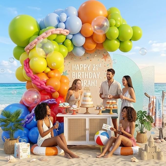 Neon Balloons Arch Garland Kit - Image 6