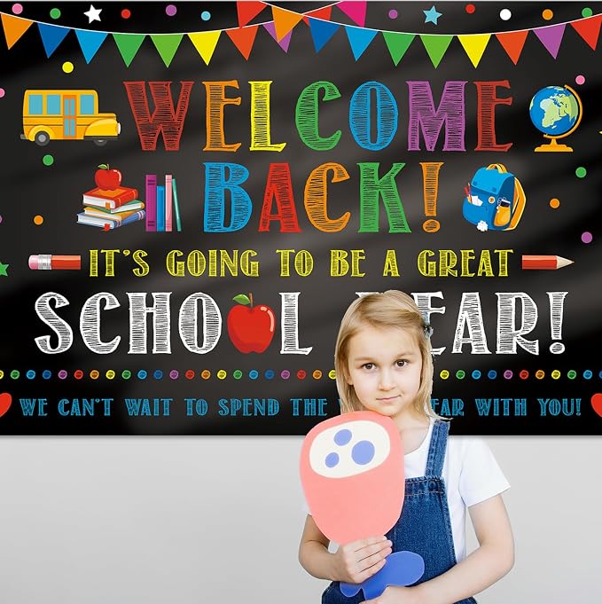 Colorful Welcome Back It’s Going to be a Great School Year Backdrop Banner | 71 - Image 7