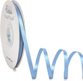 Ribbli Dusty Blue Satin Ribbon, Double Faced Satin 1/4 inch x Continuous 50 by Ribbli