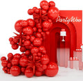 PartyWoo Red Star Spike Latex Balloon Arch Kit 110pcs Different Sizes | 18 12 by PartyWoo
