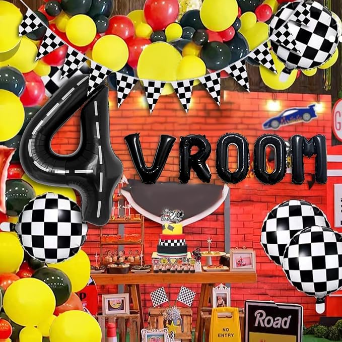 134pcs Balloons Race Car Birthday Party Supplies Decorations - Image 4
