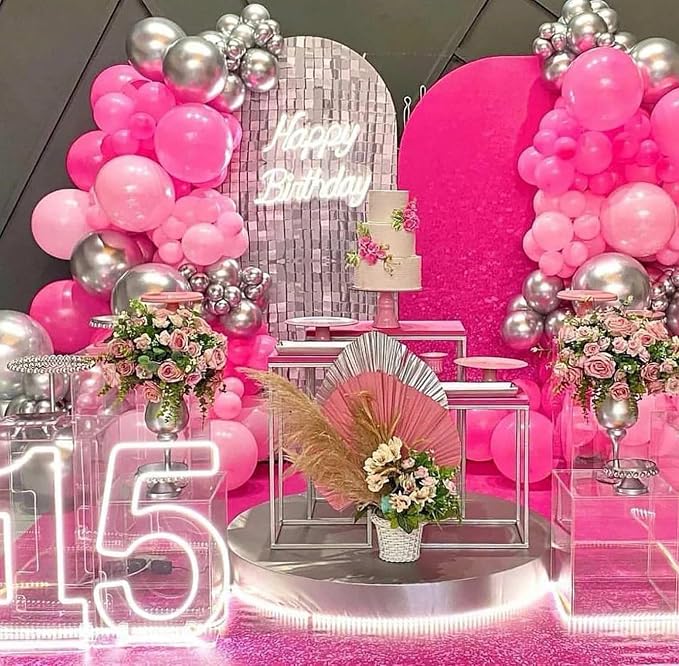 12 Inch Hot Pink Balloons, Baby Shower, Graduate Party Decorations - Image 5